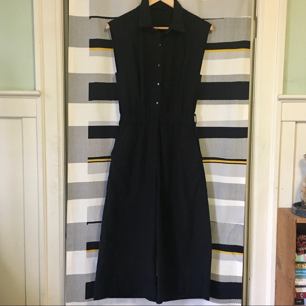 Sleeveless Utility Culotte Jumpsuit - Black (M)